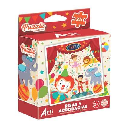 ROMPECABEZAS CARTON X 25PZA RISAS Y ACROBACIAS 22X22CM