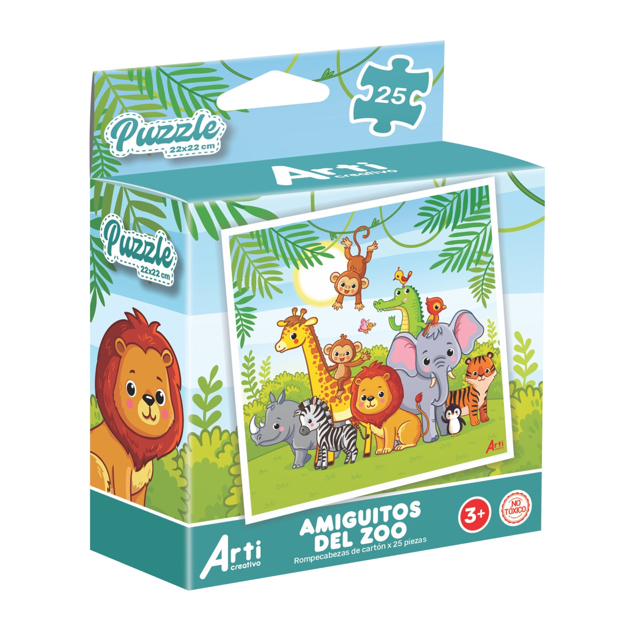 ROMPECABEZAS CARTON X 25PZA AMIGUITOS DEL ZOO 22X22CM