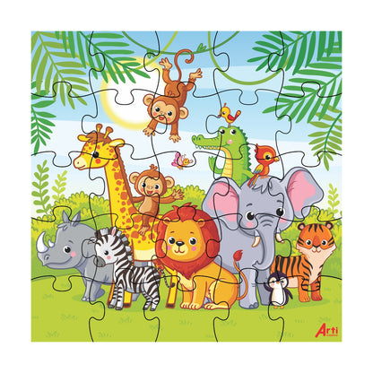ROMPECABEZAS CARTON X 25PZA AMIGUITOS DEL ZOO 22X22CM
