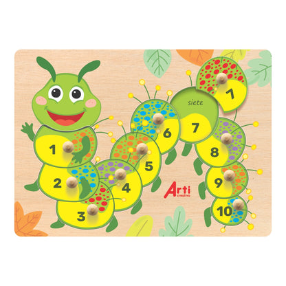 JUEGO DE ENCAJE GUSANITO X 10 PZA
