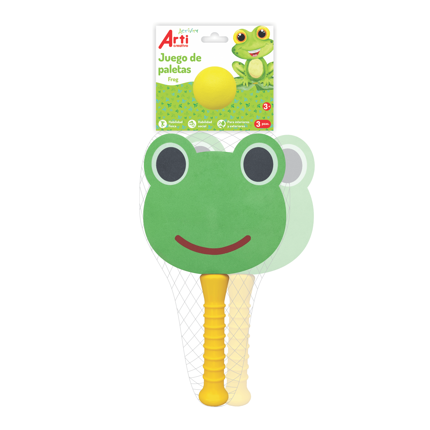 JUEGO DE PALETAS C PELOTA FROG X 3 PZAS. ARTI CREATIVO ACTIVITY Tienda UTIL