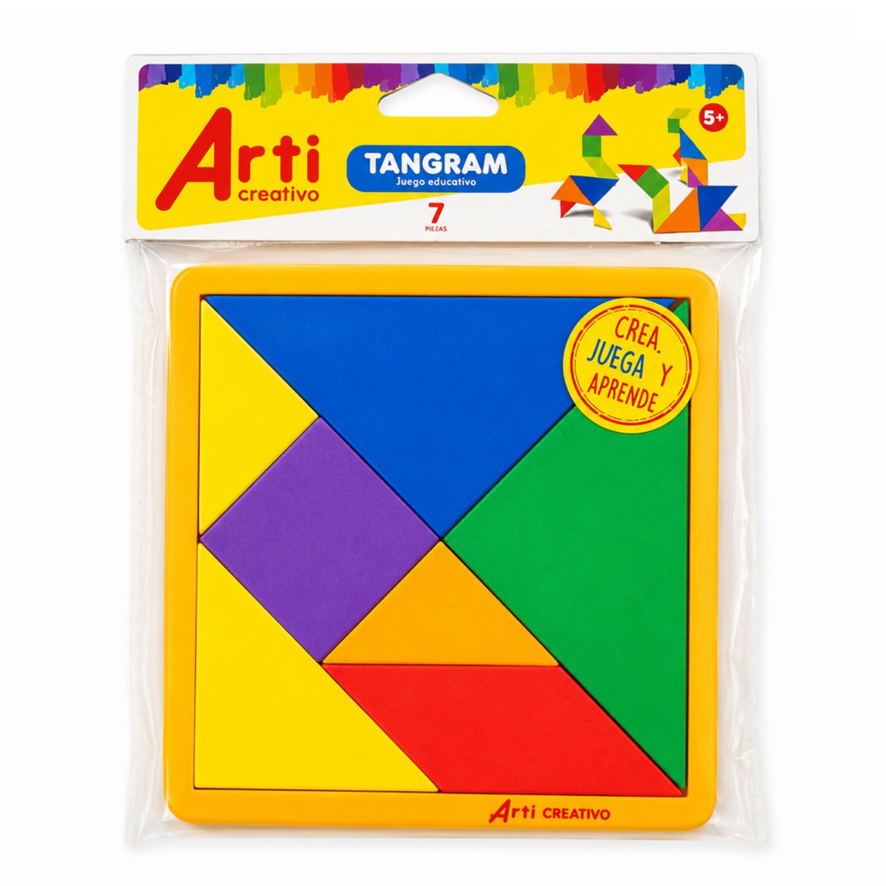 TANGRAM: JUEGO DE EXPLORACION EN GOMA EVA X 7 PIEZAS - ARTI CREATIVO