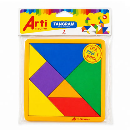 TANGRAM: JUEGO DE EXPLORACION EN GOMA EVA X 7 PIEZAS - ARTI CREATIVO