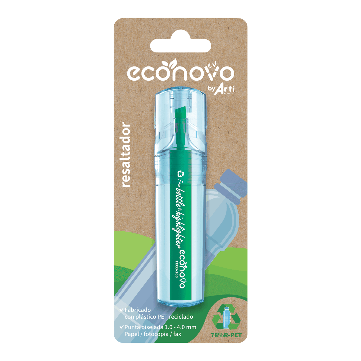RESALTADOR "ECONOVO" VERDE - BLISTER X 1 UND.