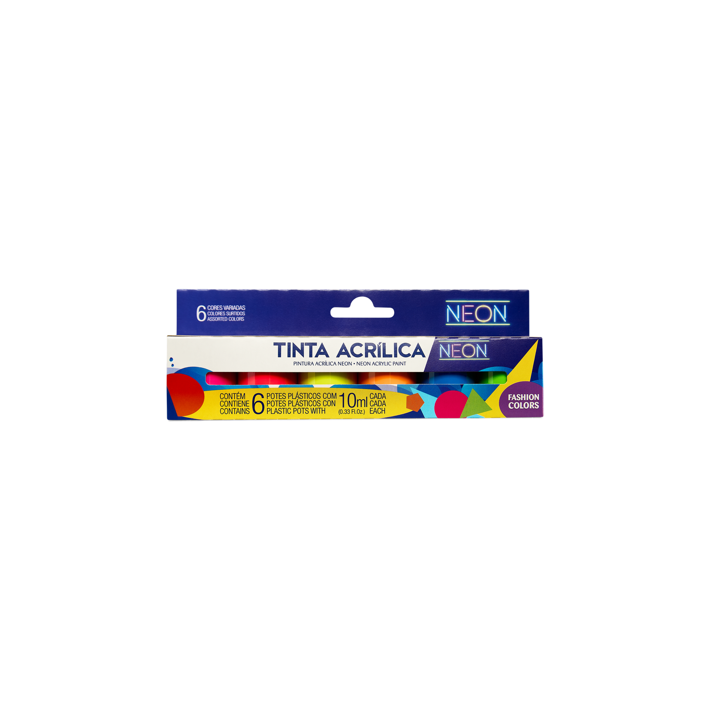 PINTURA ACRÍLICA NEON "ACRILEX" X 6 UND.