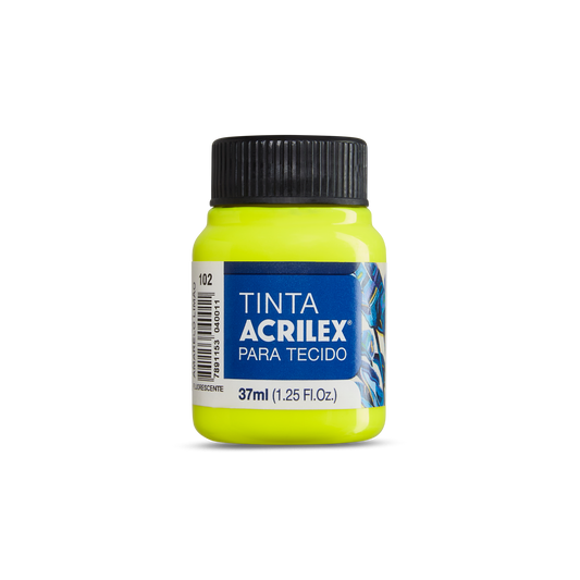 PINTURA PARA TELA FLUORESCENTE ACRILEX - AMARILLO LIMON