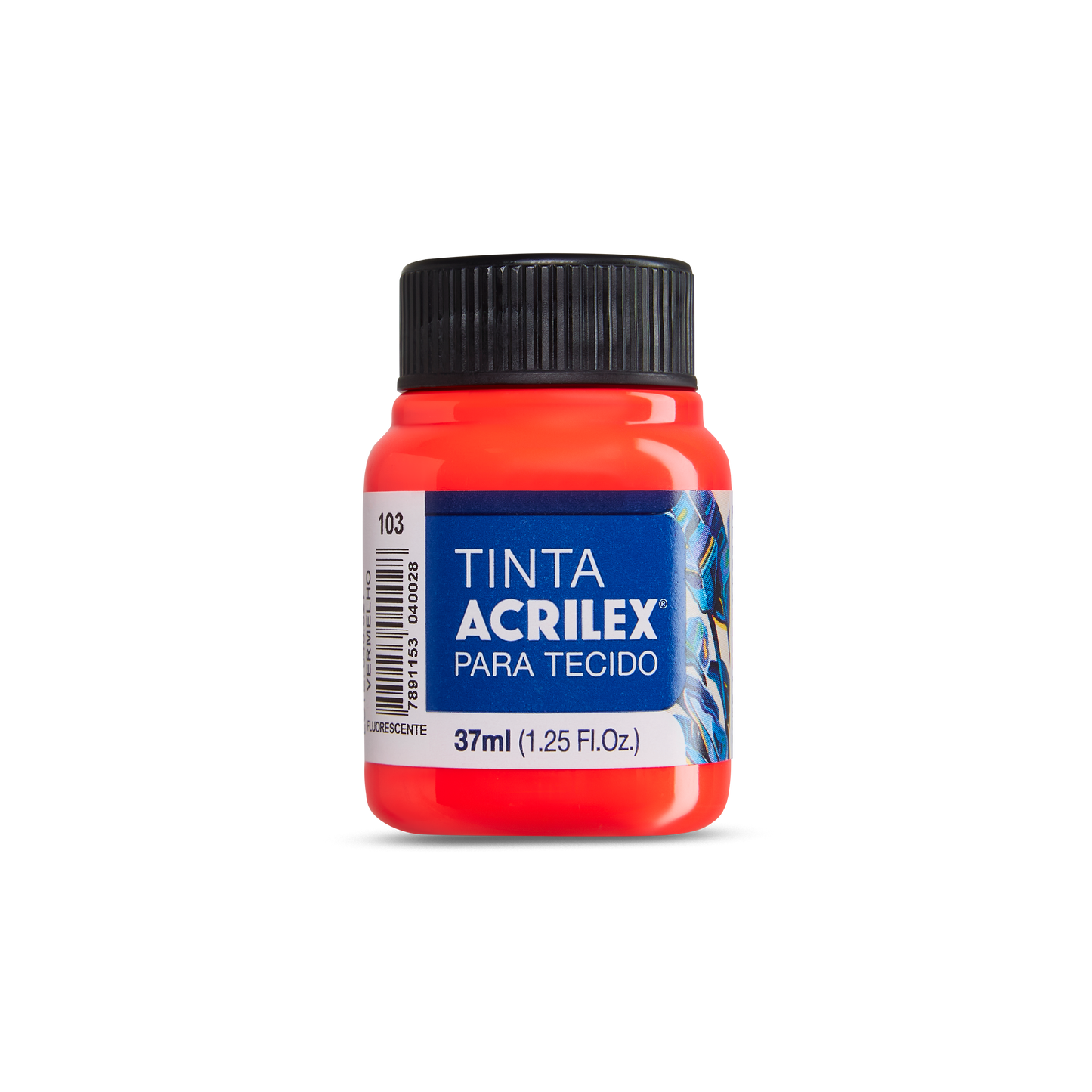 PINTURA PARA TELA FLUORESCENTE ACRILEX - ROJO