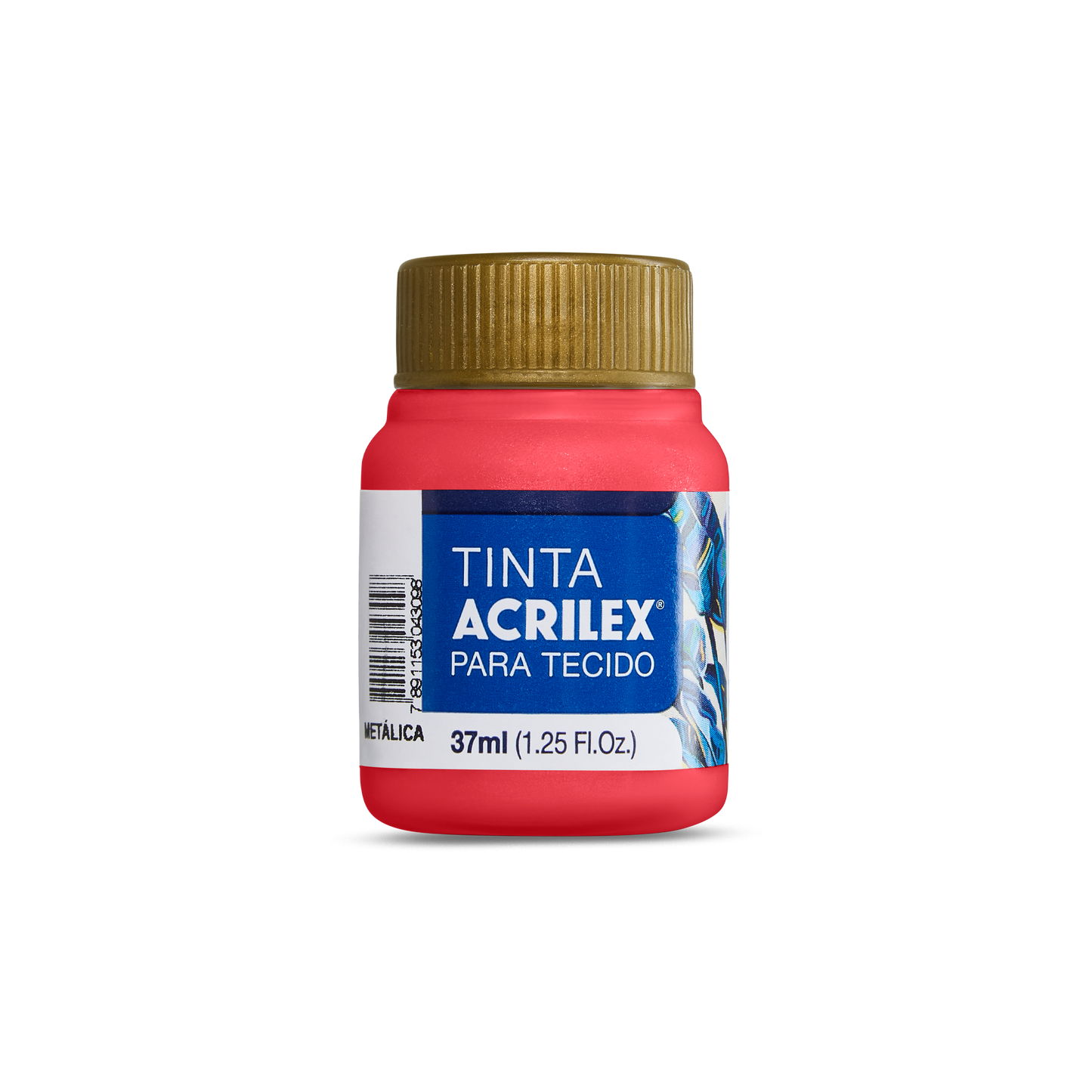 PINTURA METÁLICA PARA TELA ACRILEX - ROJO