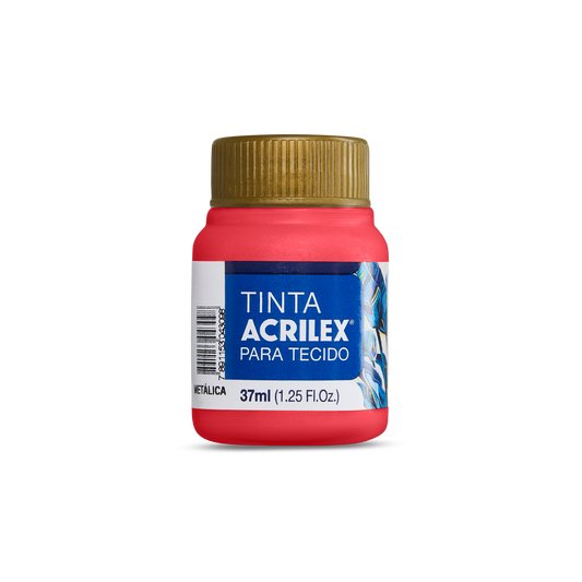 PINTURA METÁLICA PARA TELA ACRILEX - ROJO