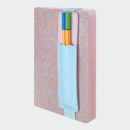 PORTA-ÚTILES PARA AGENDAS LILA-CELESTE