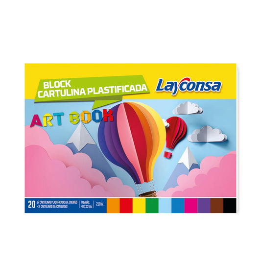 Art Book Layconsa Cartulina Plastificada x 20 hojas surtidas