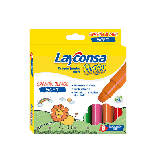 Crayón Jumbo Soft Layconsa Puppy x 8
