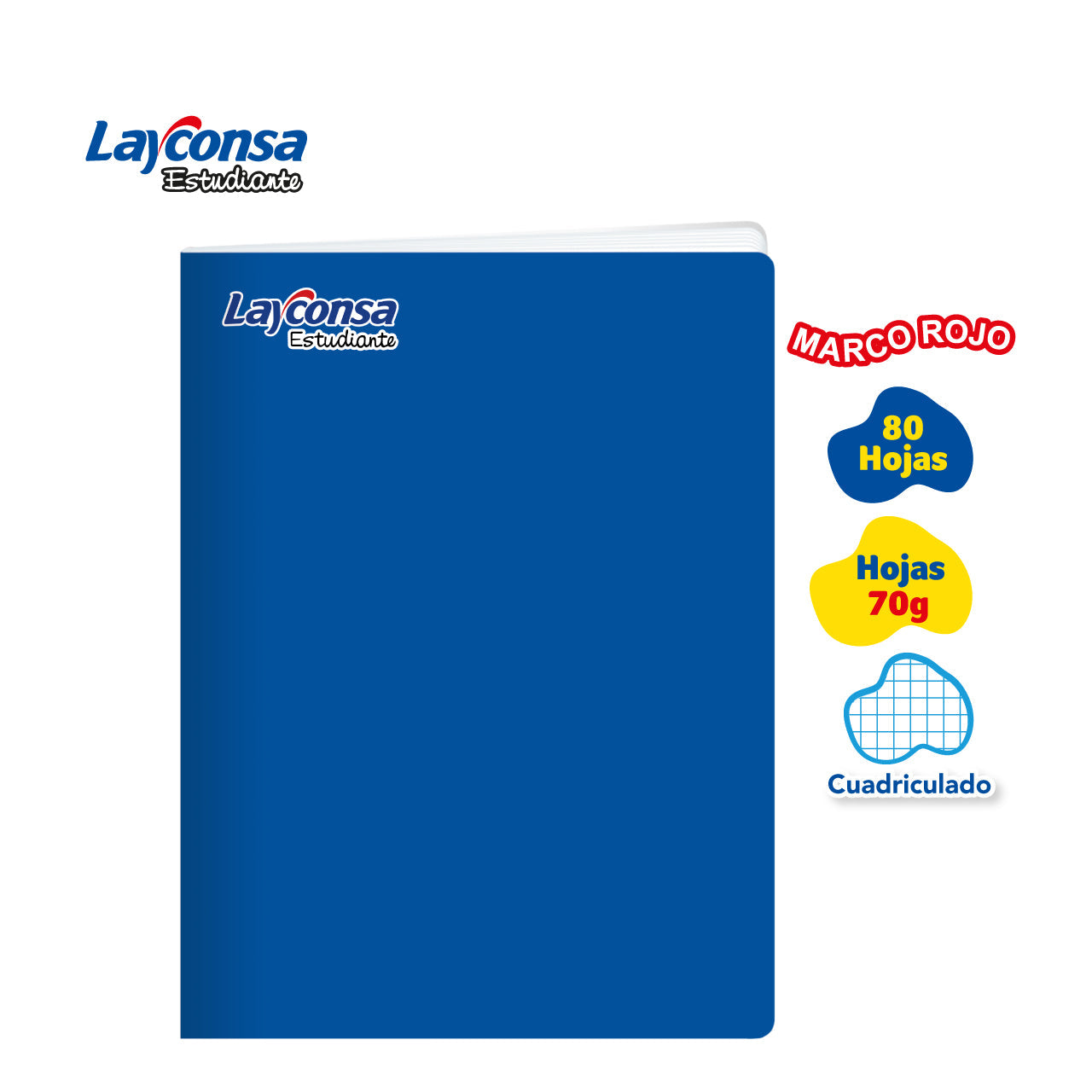 Cuad. Grap. A4 Cuadr. 80 H Layconsa Estudiante - Azulino