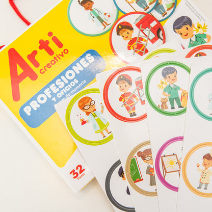 JUEGO DE MEMORIA: PROFESIONES Y OFICIOS X 32 PZAS. ARTI CREATIVO