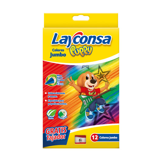 Lápiz Color Jumbo Layconsa Puppy x 12