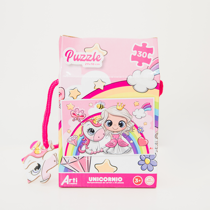 ROMPECABEZAS DE REGALO "UNICORNIO" X 30 PZAS. ARTI CREATIVO
