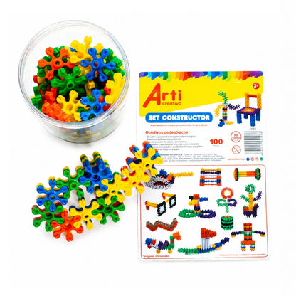 JUEGO DE CONSTRUCCION: SET CONSTRUCTOR X 100 PIEZAS - ARTI CREATIVO