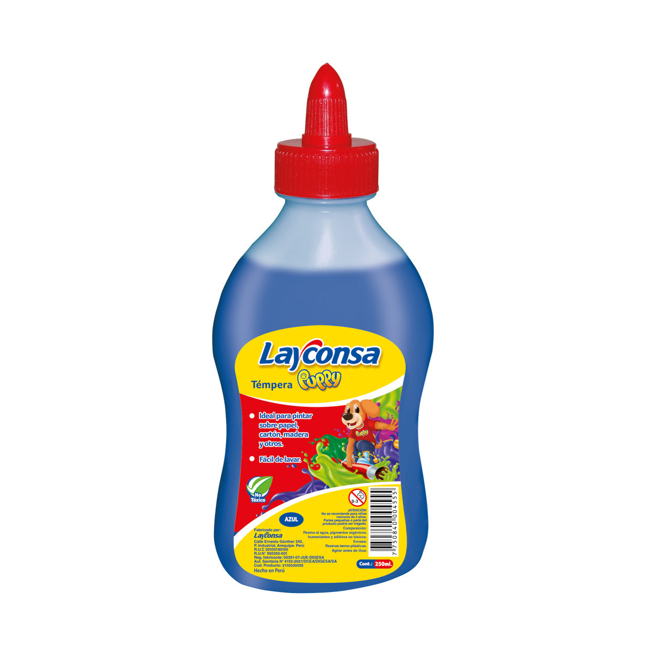 Témpera Layconsa Puppy x 250 cc Azul c/ Dispensador