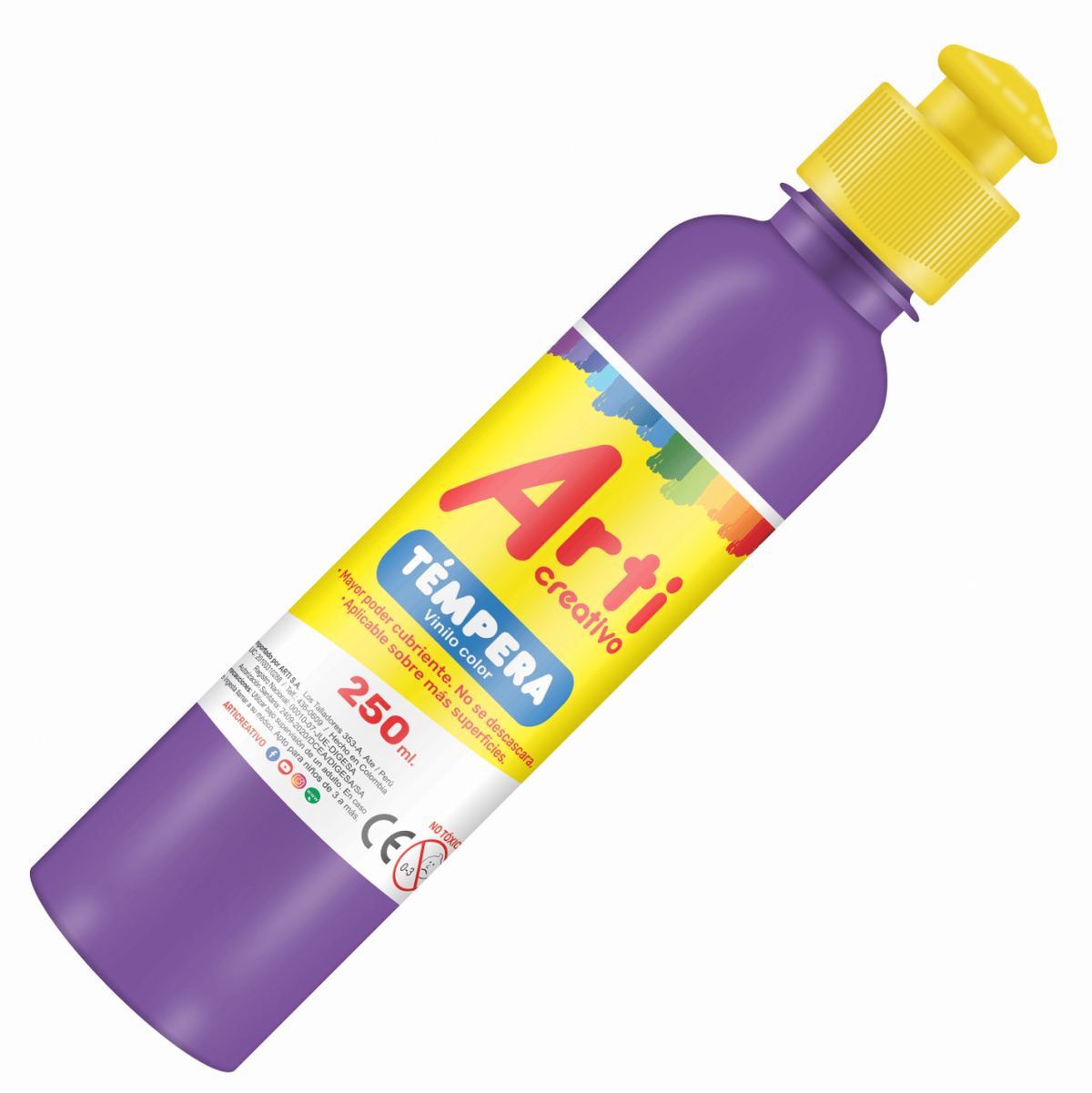 TÉMPERA CON DISPENSADOR ARTI CREATIVO 250 ML