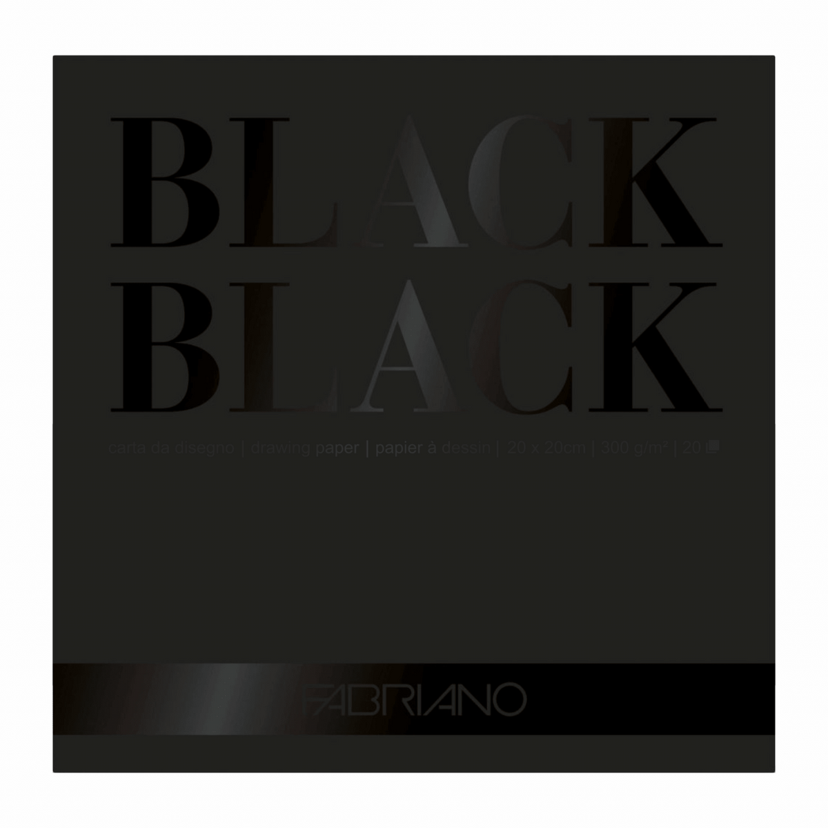 BLOCK DE CARTULINA NEGRA FABRIANO BLACK BLACK 20 HOJAS 300 GRAMOS