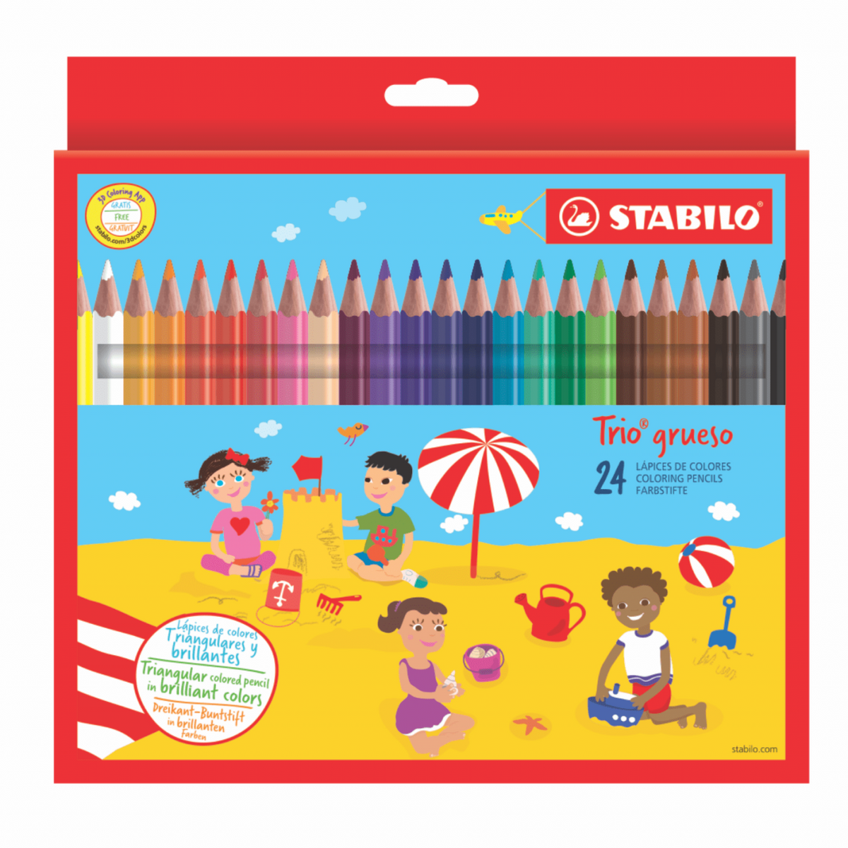 LÁPICES DE COLORES STABILO TRIO EXTRA GRUESOS