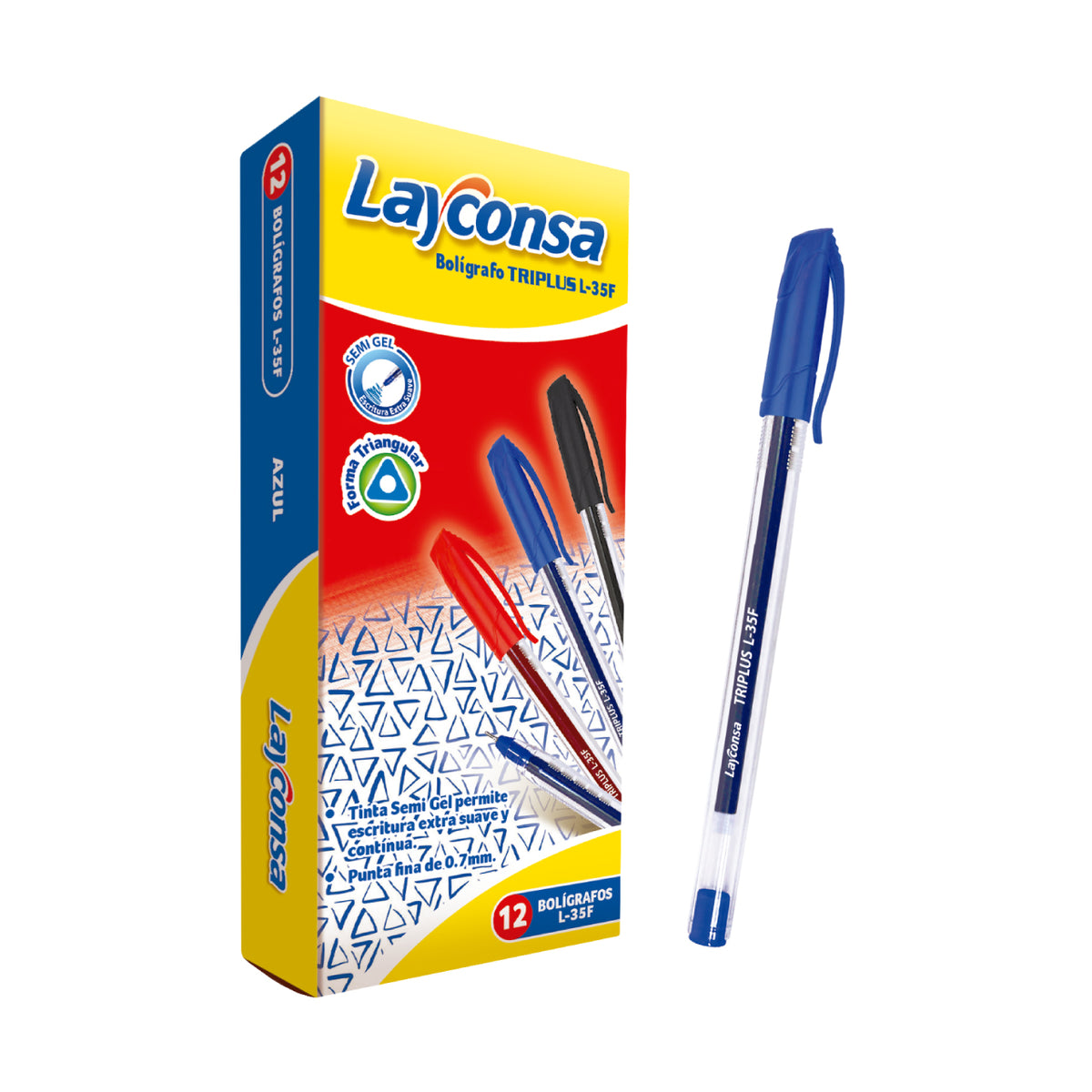 LAPICEROS TRIPLUS L-35F LAYCONSA CAJA 12 UNIDADES