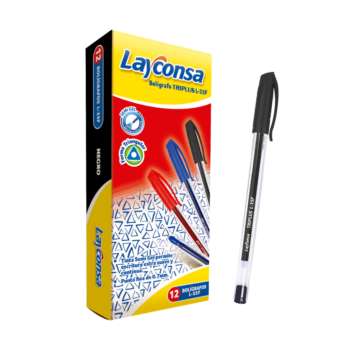 LAPICEROS TRIPLUS L-35F LAYCONSA CAJA 12 UNIDADES