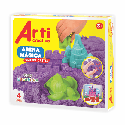 ARENA MÁGICA ESCARCHADA ARTI CREATIVO "GLITTER CASTLE" X 250 GR.