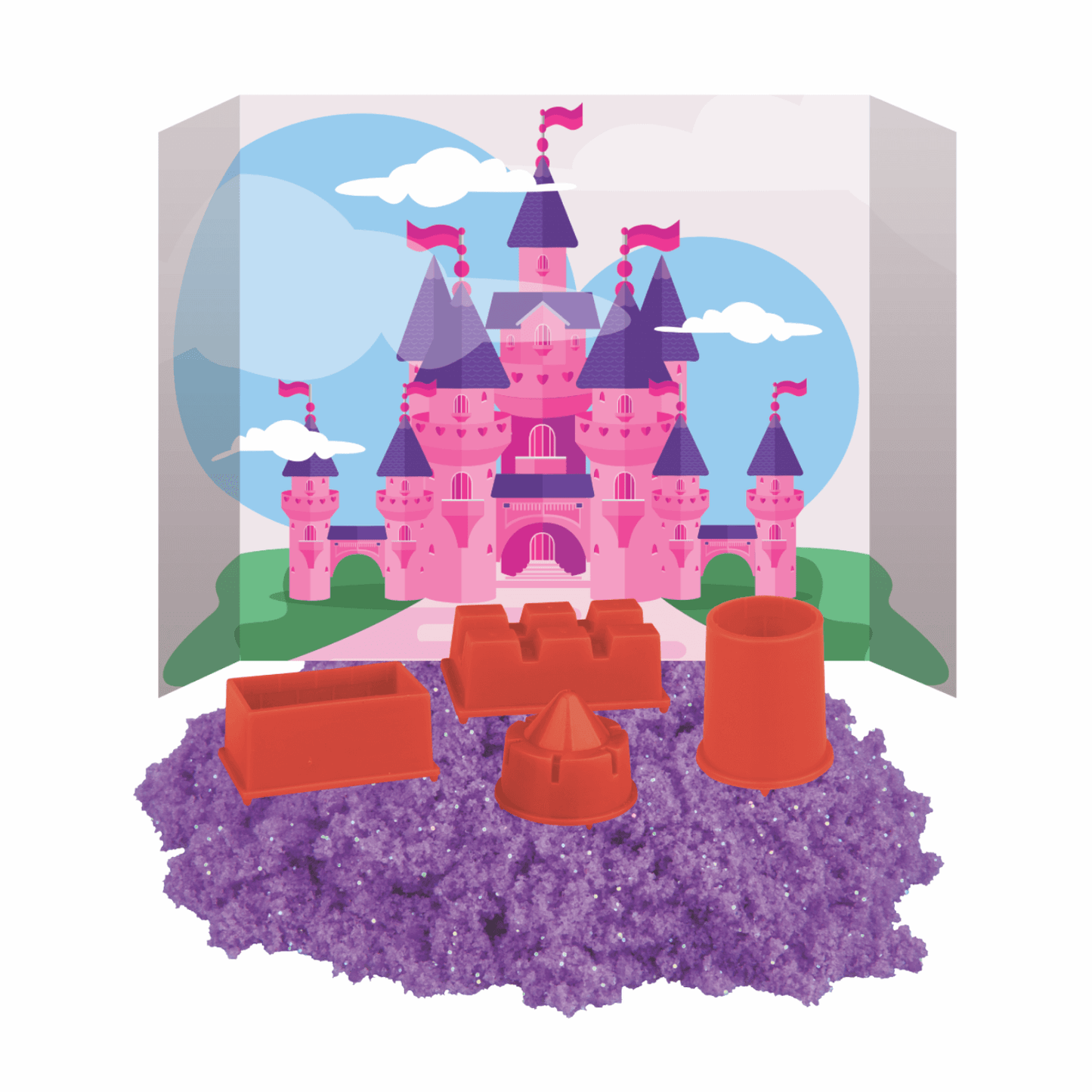ARENA MÁGICA ESCARCHADA ARTI CREATIVO "GLITTER CASTLE" X 250 GR.
