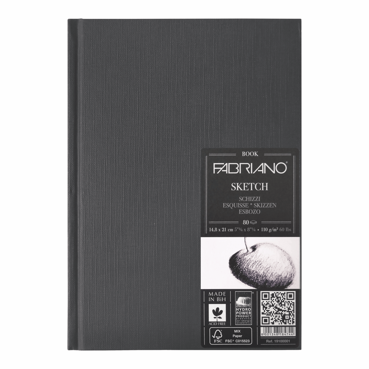 CUADERNO DE DIBUJO Y BOCETOS SKETCH BOOK FABRIANO 80 HOJAS 110 GRAMOS
