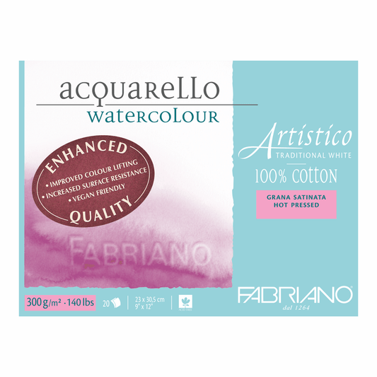 FABRIANO BLOCK ARTISTICO GRANO SATINADO 30.5 X 45.5 CM - 300GR