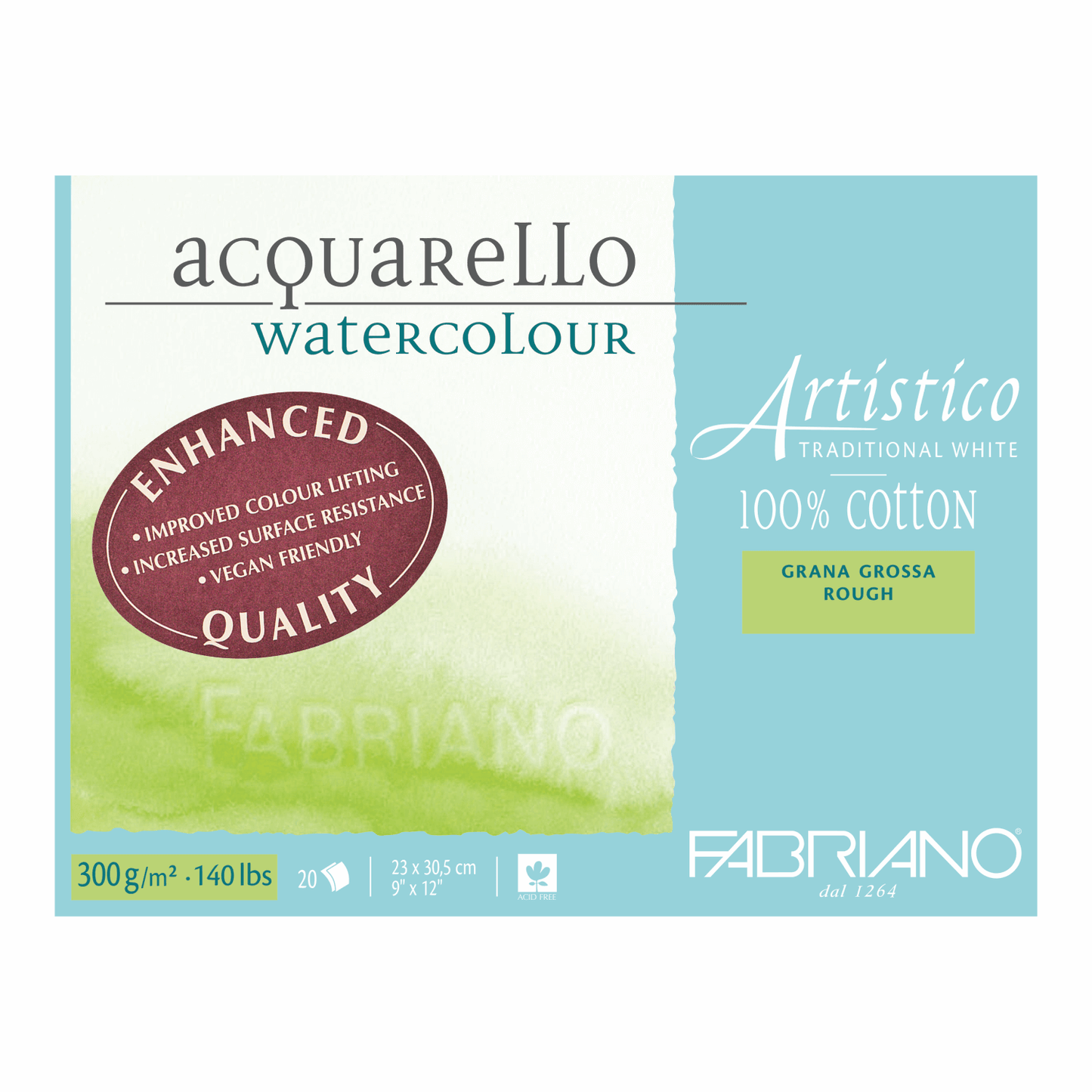 FABRIANO BLOCK ARTIS. GRANO GUESO 30.5 x 45.5 cm  300 g