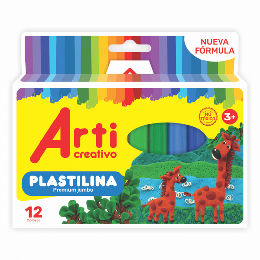 PLASTILINA JUMBO X 12 UND. ARTI CREATIVO