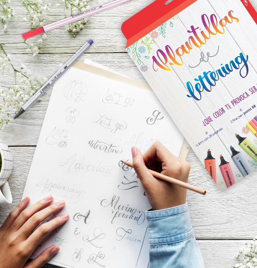 LIBRO DE LETTERING STABILO + RESALTADORES + FINES PENS – Tienda UTIL