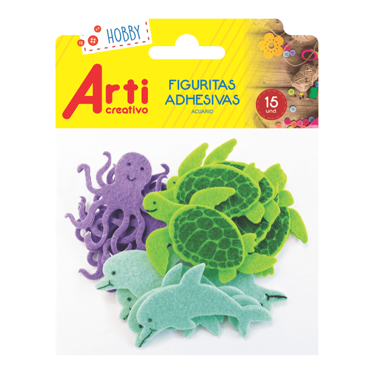 FIGURAS ADHESIVAS "ACUARIO" X 15 UND. ARTI CREATIVO