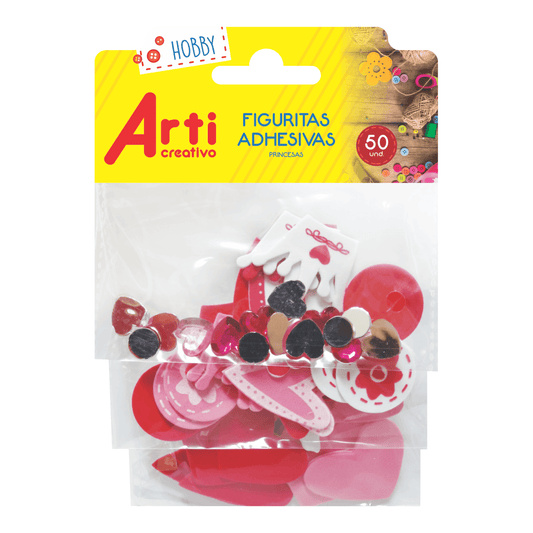 FIGURAS ADHESIVAS "PRINCESAS" X 50 UND. ARTI CREATIVO