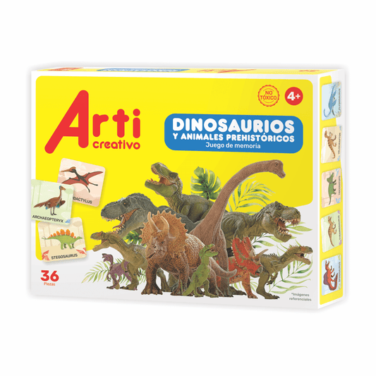 JUEGO DE MEMORIA "DINOSAURIOS" X 36 PZAS. ARTI CREATIVO