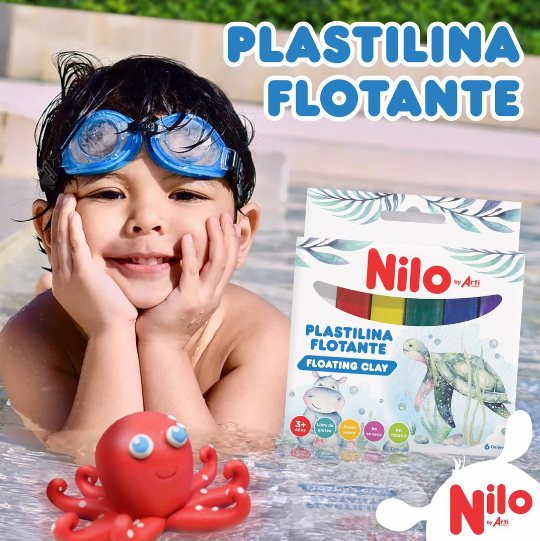 PLASTILINA FLOTANTE NILO X 6 UND.