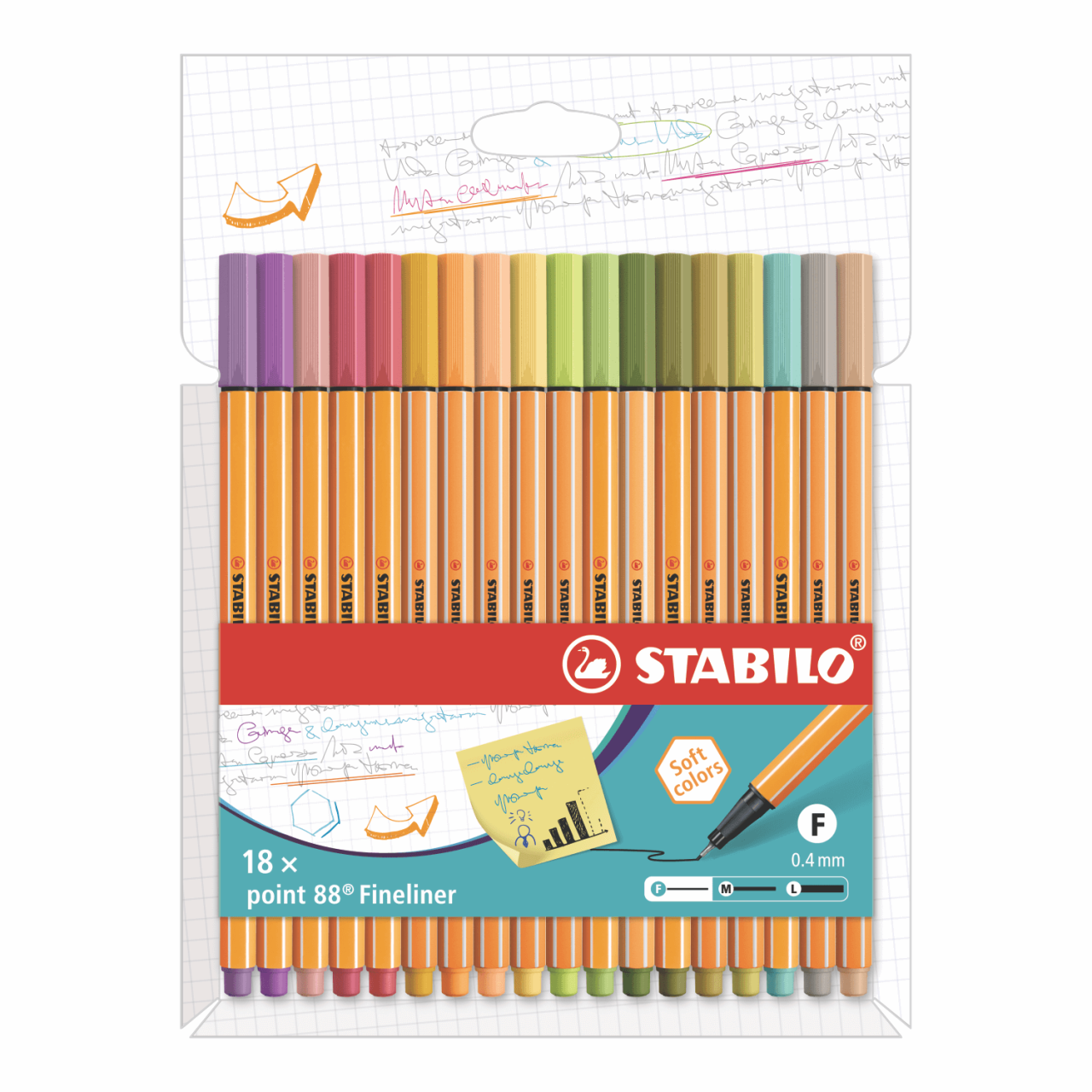 STABILO POINT 88 SOFT X 18 UND.