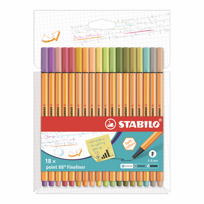 STABILO POINT 88 SOFT X 18 UND.