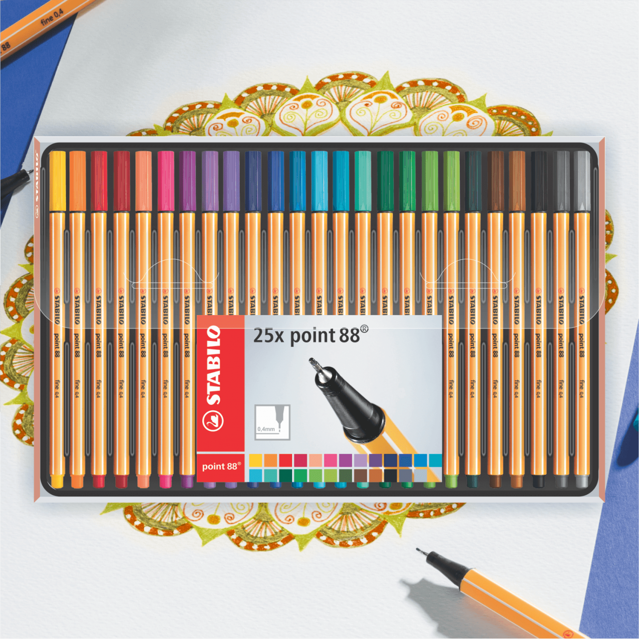 FINE PEN STABILO "POINT 88" X 25 UND.