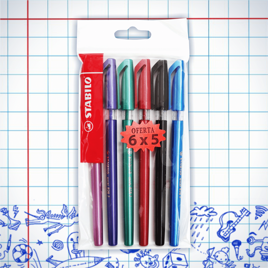 LAPICEROS STABILO "EXCEL" - 5 + 1 GRATIS