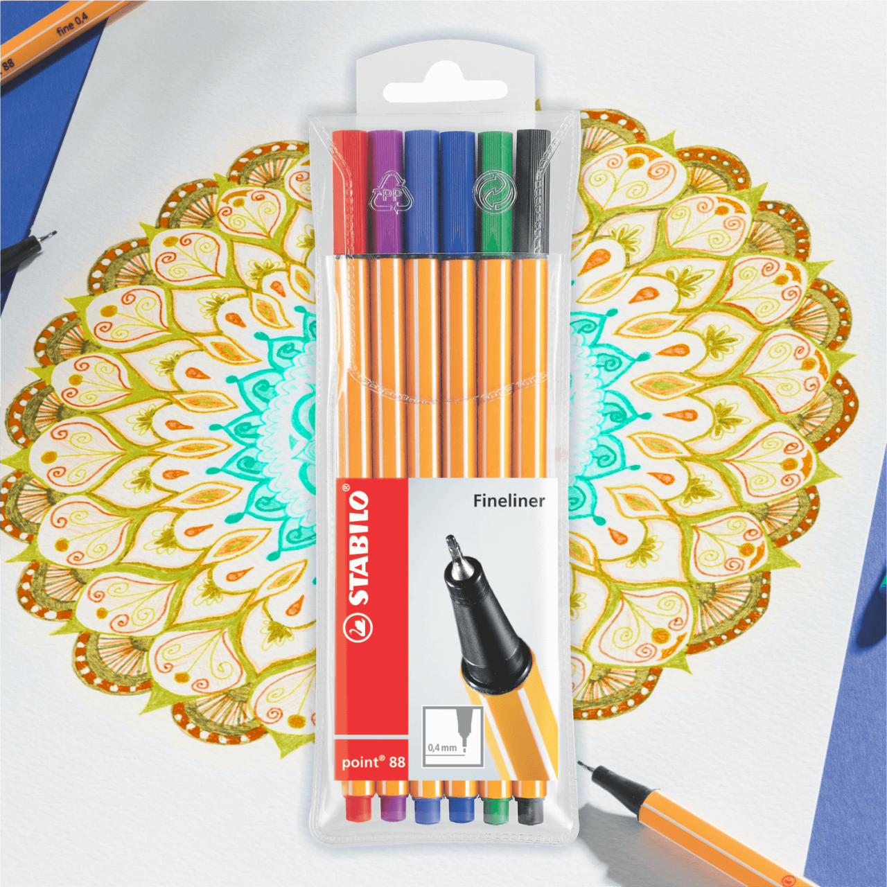 STABILO FINE PEN "POINT 88" X 6 UND.