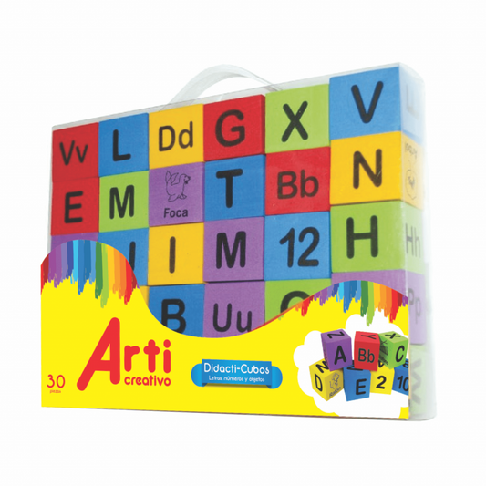 JUEGO DE CONSTRUCCION EN GOMA EVA "DIDACTICUBOS" X 30 PZAS. ARTI CREATIVO