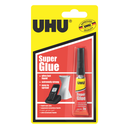 PEGAMENTO UHU "SUPER GLUE" X 3 ML.