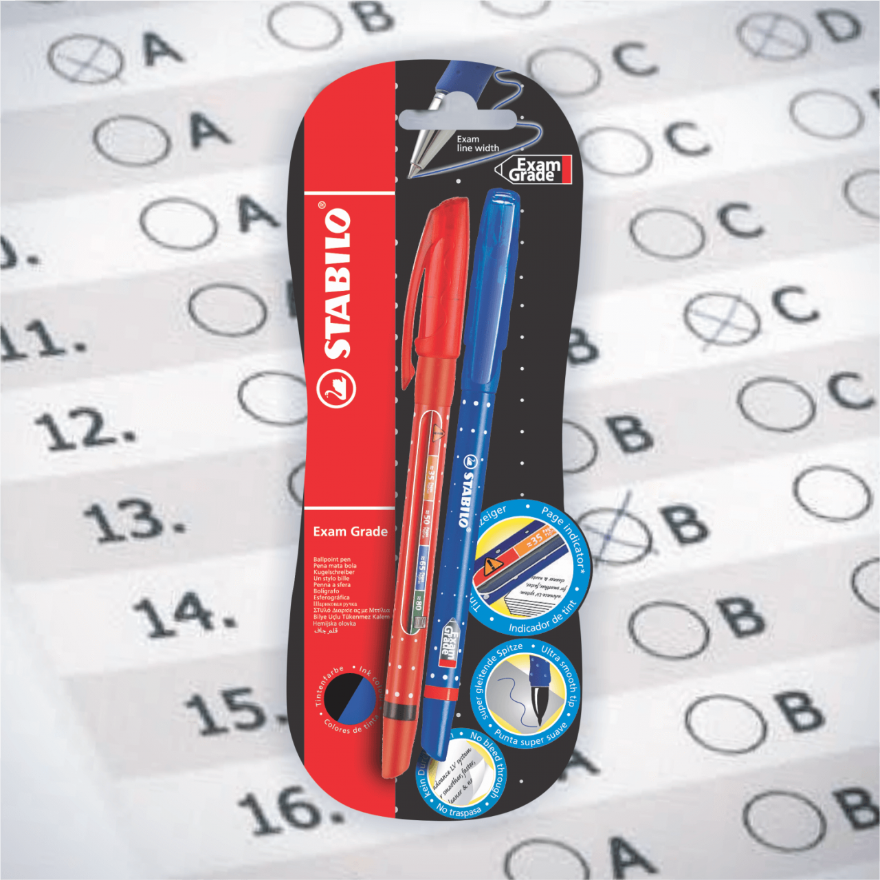 LAPICEROS STABILO "EXAM GRADE" - BLISTER X 2 UND.
