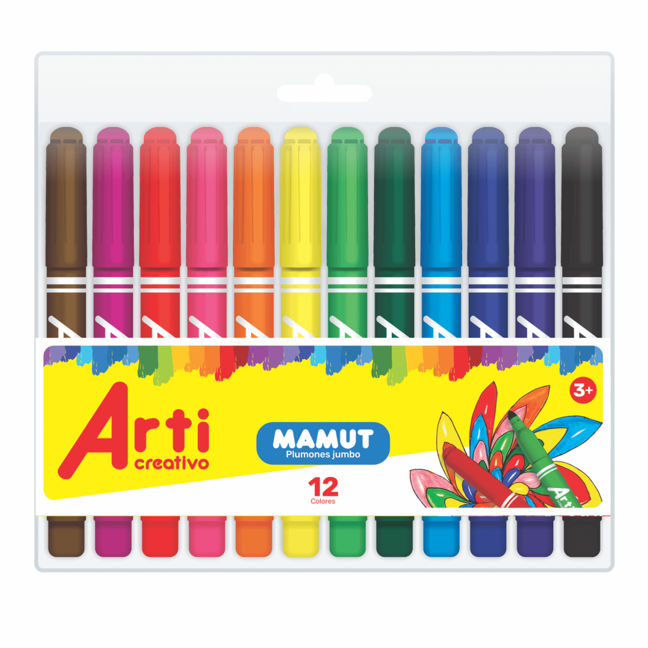 PLUMONES JUMBO "MAMUT" ARTI CREATIVO  X 12 UND.