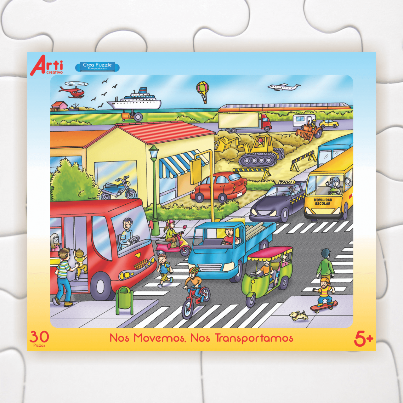 ROMPECABEZAS DE CART N CON BASE PARA COLOREAR Y PINTAR