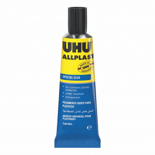 PEGAMENTO PARA PLÁSTICOS UHU "ALLPLAST" X 30 ML.