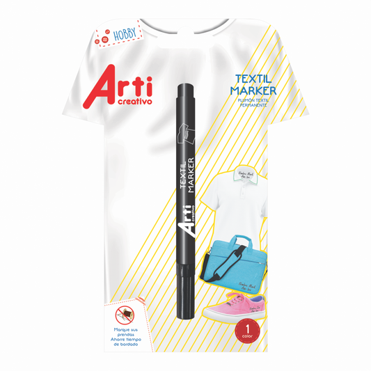 MARCADOR TEXTIL PERMANENTE "TEXTIL MARKER" X 1 UND. ARTI CREATIVO